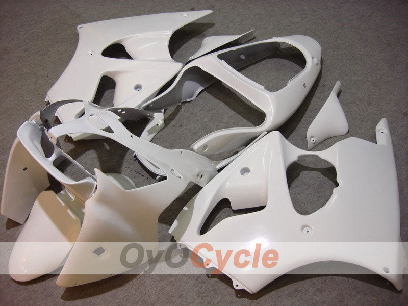 Kit de carenado de inyección para NINJA ZX-6R 00-02 - Blanco - Estilo de fábrica #OYO87901686