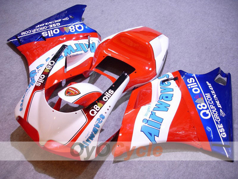 Kit de carenado de inyección para Ducati 748 94-02 - Rojo, Azul - Airwaves #OYO87901264 Imagen principal del producto