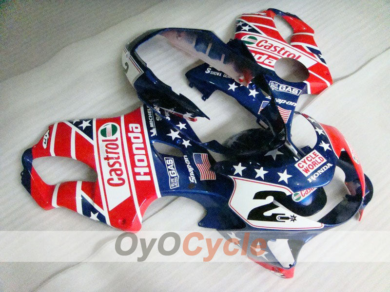 Carenado de inyección para CBR600F4 99-00 - Rojo, Azul - Castrol #OYO87900106 Imagen principal del producto