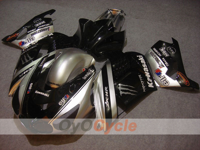 Kit de carenado por inyección para NINJA ZX-14R 06-11 - Negro, Plata - Monster #OYO87902016 Imagen principal del producto