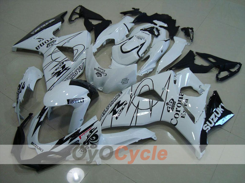 Kit de carenado por inyección para GSX R1000 09-16 - Blanco, Negro - Corona #OYO87902863