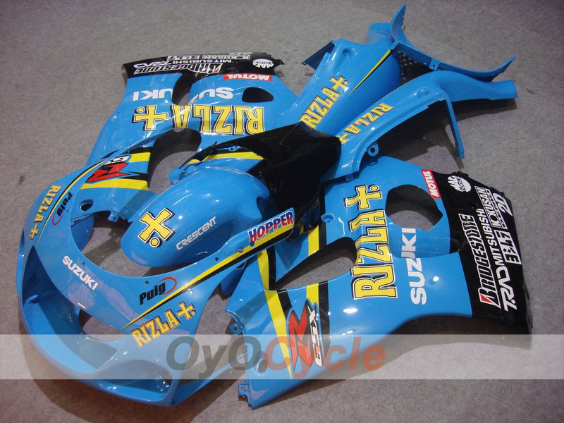 Kit de carenado para Suzuki GSXR750 96-99 - Azul, Negro - MOTUL, Rizla+ #OYO87903008