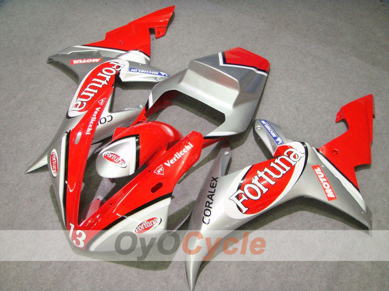 Kit de carenado de inyección para YZF-R1 02-03 - Rojo, Plata - Fortuna, MOTUL #OYO87900797 Imagen principal del producto