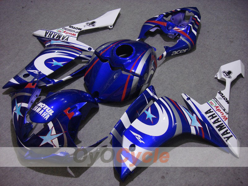 Kit de carenado por inyección para YZF-R1 07-08 - Azul, Blanco - FIAT, MOTUL #OYO87900850 Imagen principal del producto