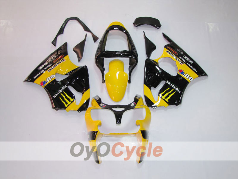 Kit de carenado de inyección para NINJA ZX-6R 00-02 - Amarillo, Negro - Monster #OYO87901716 Imagen principal del producto