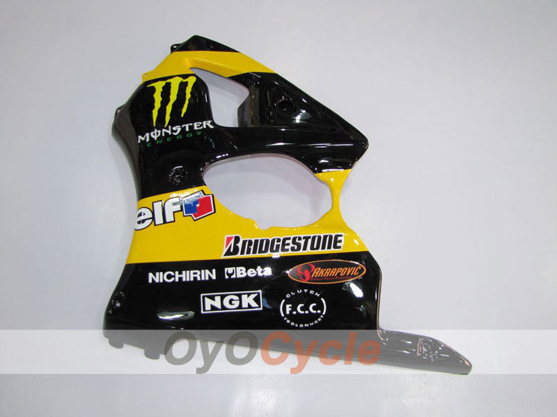 Kit de carenado de inyección para NINJA ZX-6R 00-02 - Amarillo, Negro - Monster #OYO87901716 Imagen secundaria del producto