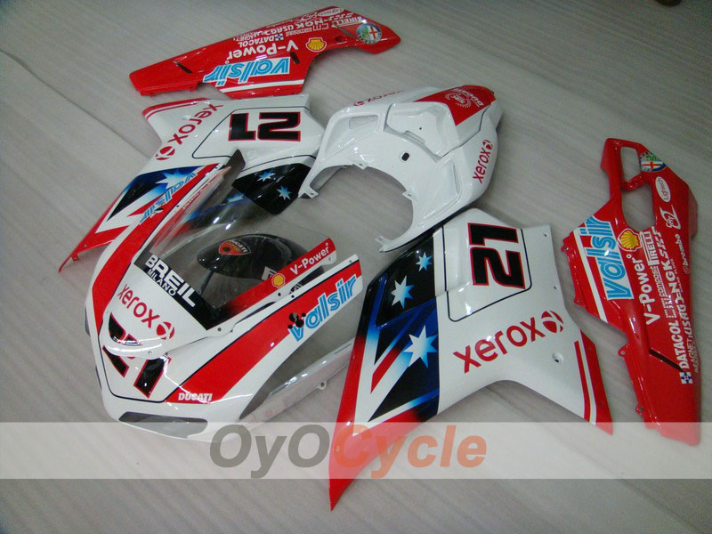Carenado de inyección para Ducati 848 08-13 - Rojo, Blanco - Xerox #OYO87902253 Imagen principal del producto