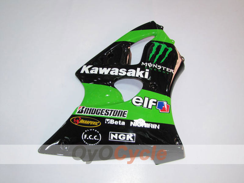 Carenado inyectado para NINJA ZX-6R 00-02 - Verde, Negro - Monster #OYO87901717 Imagen secundaria del producto
