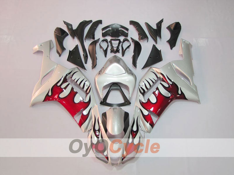 Kit de carenado por inyección para NINJA ZX-6R 07-08 - Rojo, Plata - Llama #OYO87901933