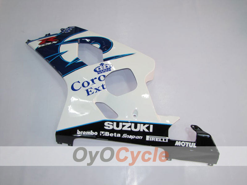 Kit de carenado inyectado para GSXR600 04-05 - Azul, Blanco - Corona, MOTUL #OYO87901156