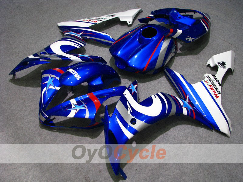 Kit de carenado por inyección para YZF-R1 04-06 - Azul, Blanco - FIAT, MOTUL #OYO87900826