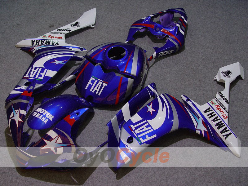 Kit de carenado por inyección para YZF-R1 07-08 - Azul, Blanco - FIAT, MOTUL #OYO87900857 Imagen principal del producto
