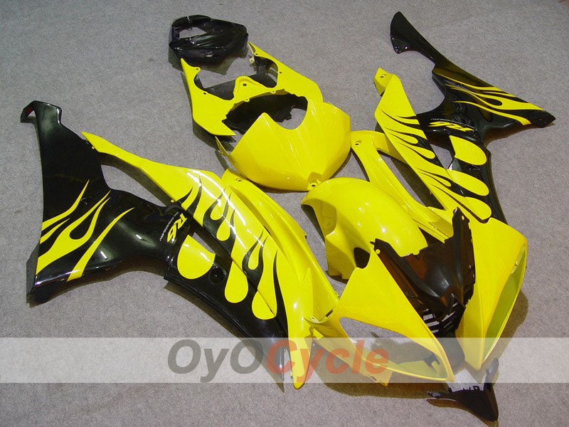 Kit de carenado por inyección para YZF-R6 08-16 - Amarillo, Negro - Llama #OYO87900967