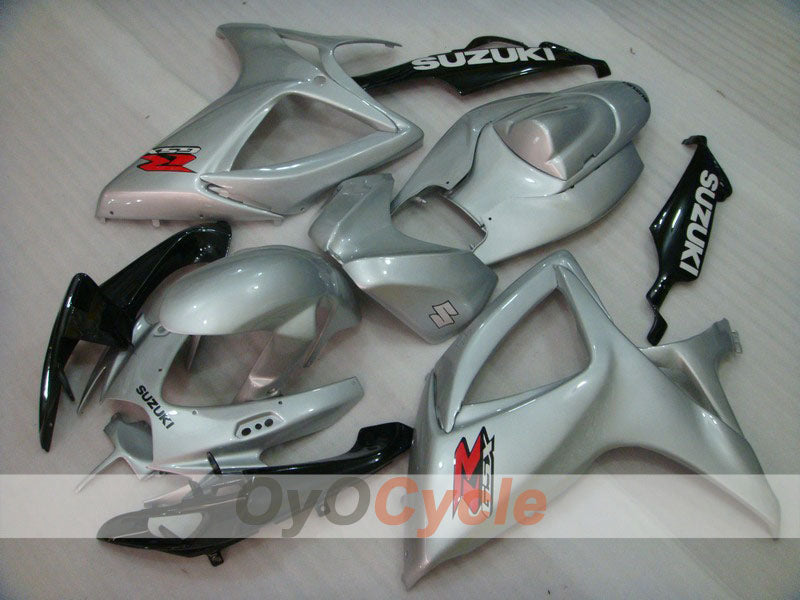 Carenado de inyección para GSX R600 06-07 - Negro, Plata - Estilo de fábrica #OYO87901566