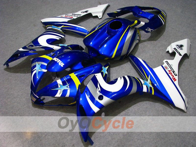 Kit de carenado por inyección para 04-06 YZF-R1 - Azul, Blanco - FIAT, MOTUL #OYO87900827