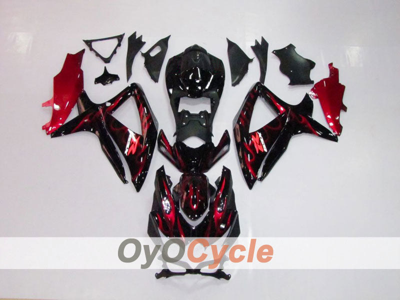 Kit de carenado de inyección para GSX R750 08-10 - Rojo, Negro - Llama #OYO87901432 Imagen principal del producto