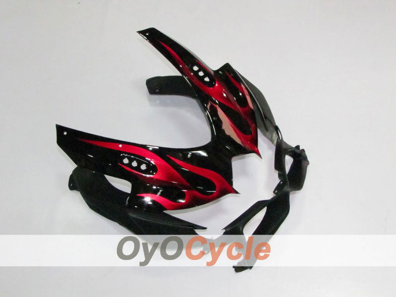 Kit de carenado de inyección para GSX R750 08-10 - Rojo, Negro - Llama #OYO87901432
