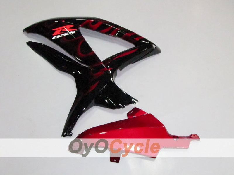 Kit de carenado de inyección para GSX R750 08-10 - Rojo, Negro - Llama #OYO87901432