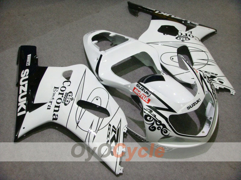 Carenado de inyección para GSX R1000 del 00-02 - Blanco, Negro - Corona, MOTUL #OYO87901718 Imagen principal del producto