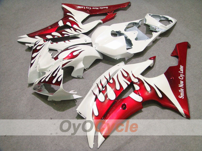 Kit de carenado por inyección para YZF-R6 08-16 - Rojo, Blanco - Llama #OYO87900968