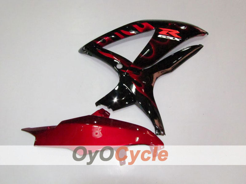 Kit de carenado de inyección para GSX R600 08-10 - Rojo, Negro - Llama #OYO87901624 Imagen secundaria del producto