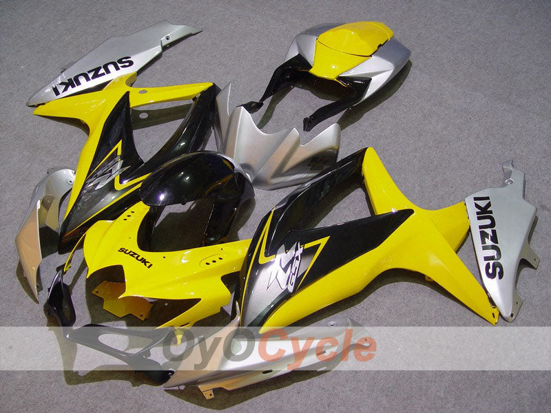 Kit de carenado por inyección para GSX R750 08-10 - Amarillo, Plata - Estilo de fábrica #OYO87901422