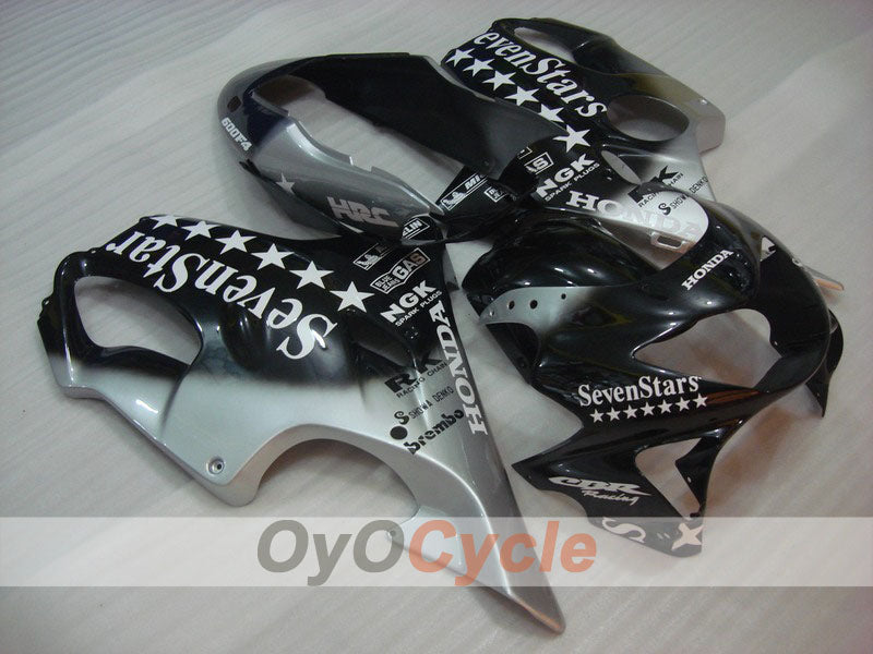 Kit de carenado por inyección para CBR600F4 99-00 - Negro, Plata - SevenStars #OYO87900143 Imagen principal del producto