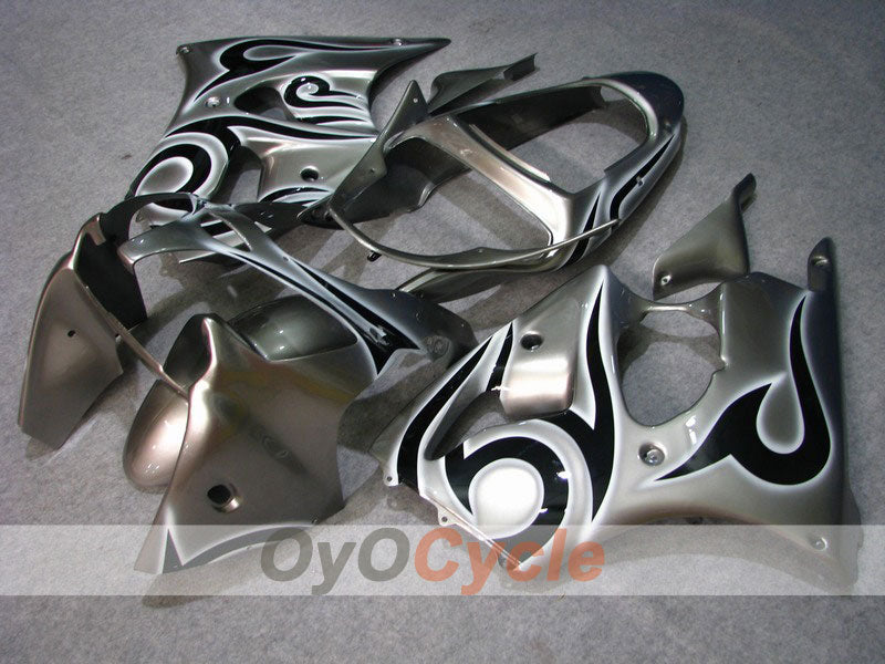 Kit de carenado por inyección para 00-02 NINJA ZX-6R - Negro, Plata - Estilo de fábrica #OYO87901703 Imagen principal del producto