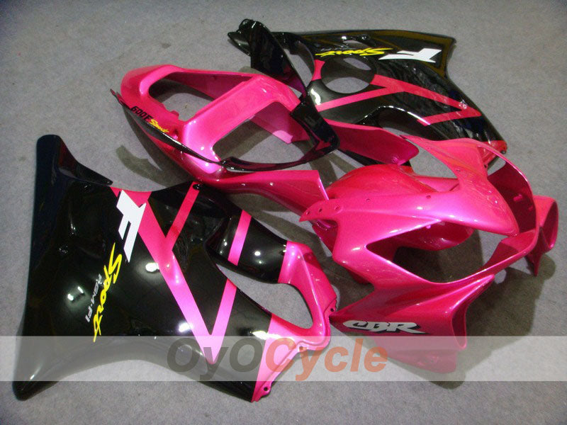 Kit de carenado por inyección para CBR600F4i 01-03 - Negro, rosa - Estilo de fábrica #OYO87900181