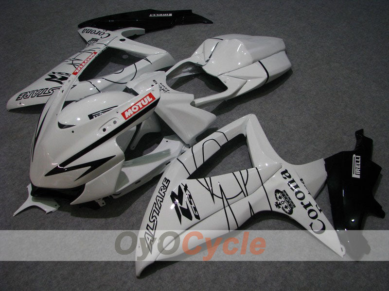 Kit de carenado de inyección para GSX R750 08-10 - Blanco, Negro - Corona #OYO87901390 Imagen principal del producto