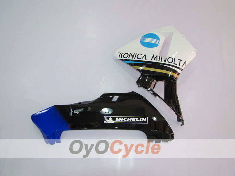 Kit de carenado por inyección para CBR600RR 03-04 - Blanco, Negro - Konica Minolta #OYO87902526