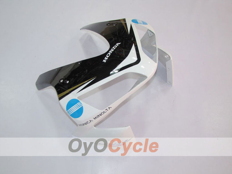 Kit de carenado por inyección para CBR600RR 03-04 - Blanco, Negro - Konica Minolta #OYO87902526