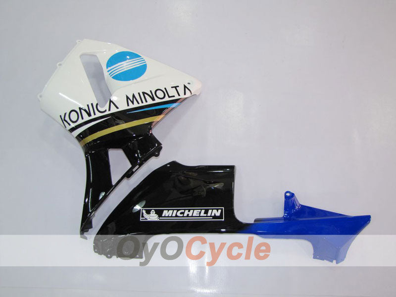 Kit de carenado por inyección para CBR600RR 03-04 - Blanco, Negro - Konica Minolta #OYO87902526