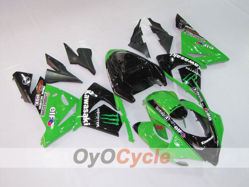 Carenado de inyección para NINJA ZX-10R 04-05 - Verde, Negro - Monster #OYO87901544 Imagen principal del producto