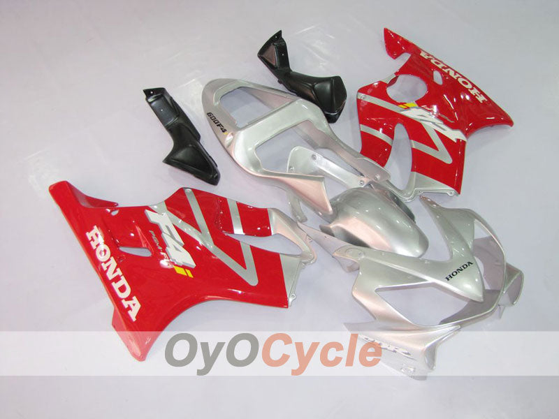 Kit de carenado de inyección para CBR600F4i 01-03 - Rojo, Plata - Estilo de fábrica #OYO87900148