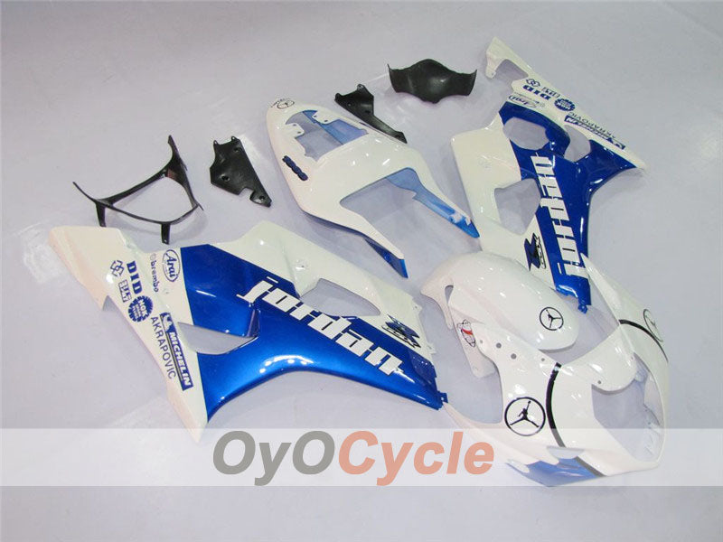 Kit de carenado por inyección para GSX R1000 03-04 - Azul, Blanco - Jordan #OYO87901838 Imagen secundaria del producto
