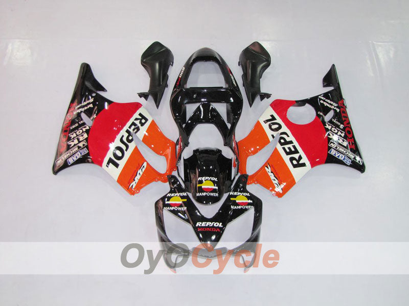Carenado de inyección para 01-03 CBR600F4i - Naranja, Negro - MICHELIN, Repsol #OYO87900189