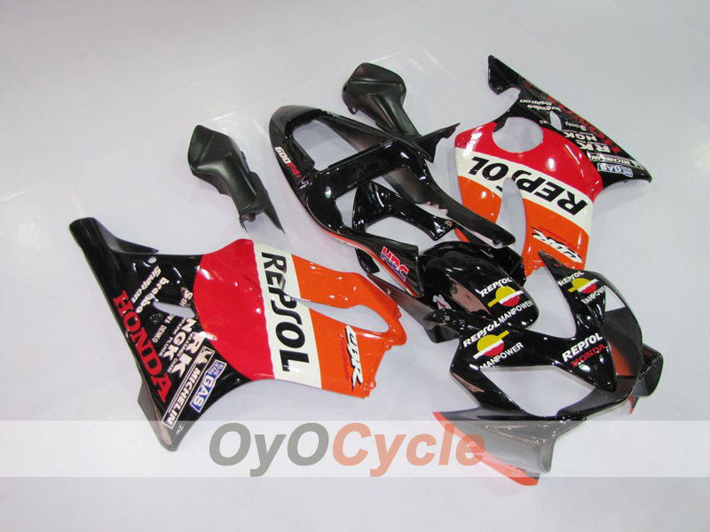 Carenado de inyección para 01-03 CBR600F4i - Naranja, Negro - MICHELIN, Repsol #OYO87900189