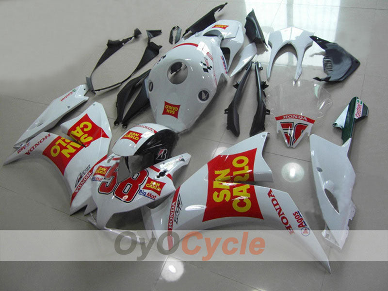 Carenado de inyección para CBR1000RR 12-16 - Rojo, Blanco - Estilo de fábrica #OYO87903344 Imagen principal del producto