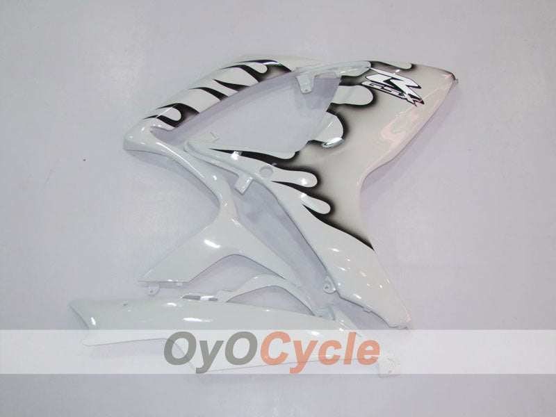 Kit de carenado por inyección para GSX R600 06-07 - Blanco, Negro - Llama #OYO87901495