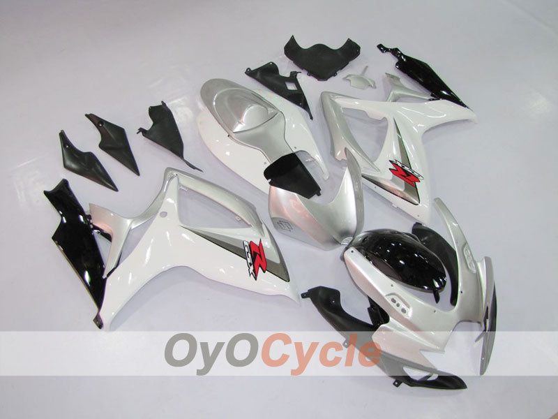 Carenado de inyección para GSX R750 06-07 - Blanco, Plata - Estilo de Fábrica #OYO87901319