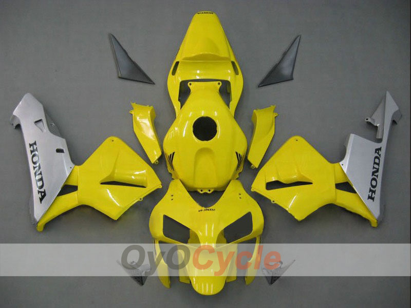 Carenado de inyección para CBR600RR 03-04 - Amarillo, Plateado - Estilo de Fábrica #OYO87902605 Imagen principal del producto