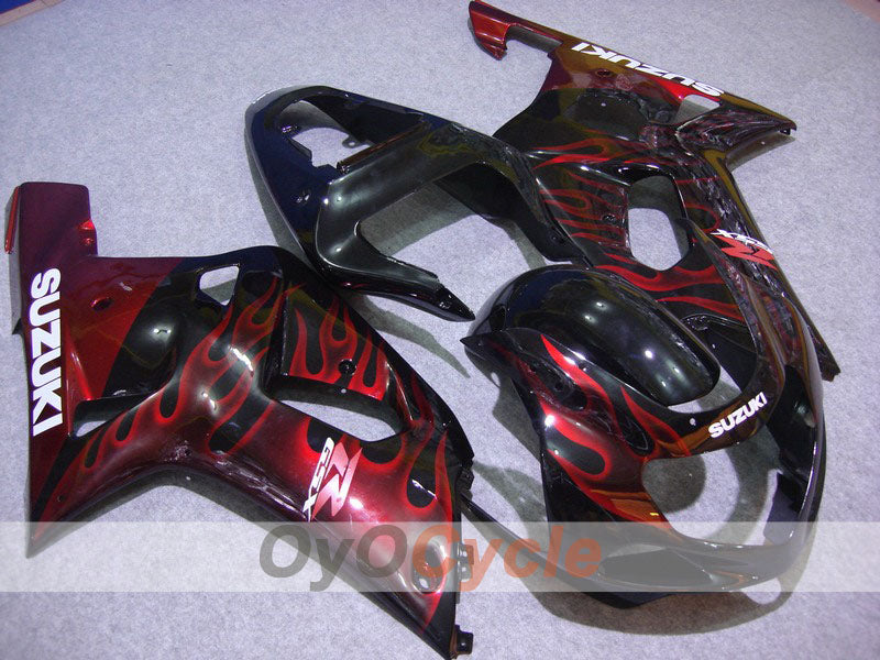 Carenado de inyección para GSX R750 00-03 - Rojo, Negro - Llama #OYO87901052 Imagen principal del producto