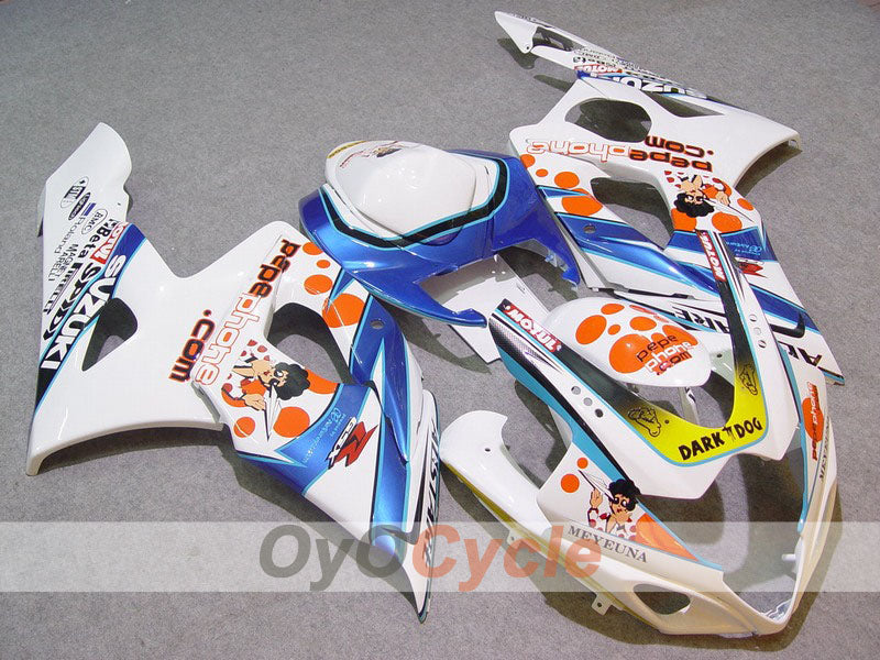 Kit de carenado por inyección para GSX R1000 05-06 - Azul, Blanco - Dark Dog, MOTUL #OYO87901951