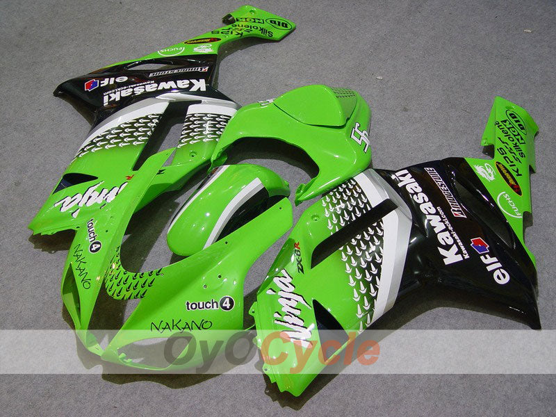 Kit de carenado por inyección para NINJA ZX-6R 07-08 - Verde, Negro - Nakano #OYO87901971 Imagen principal del producto