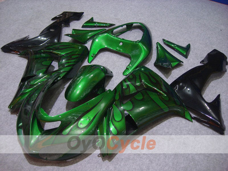 Kit de carenado por inyección para NINJA ZX-10R 06-07 - Verde, Negro - Llama #OYO87901597 Imagen principal del producto