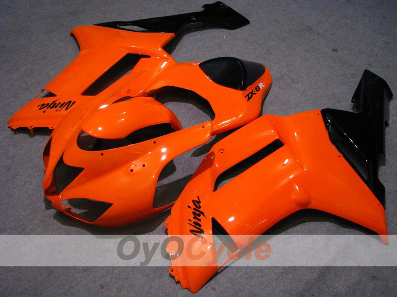 Kit de carenado por inyección para NINJA ZX-6R 07-08 - Naranja, Negro - Estilo de fábrica #OYO87901914 Imagen principal del producto