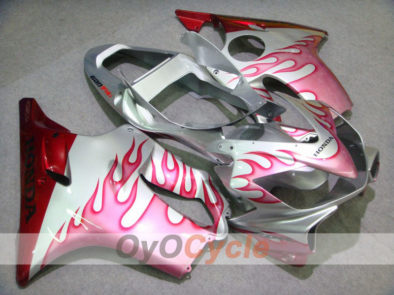 Kit de carenado por inyección para CBR600F4i 01-03 - Plata, Rosa - Llama #OYO87900152 Imagen principal del producto