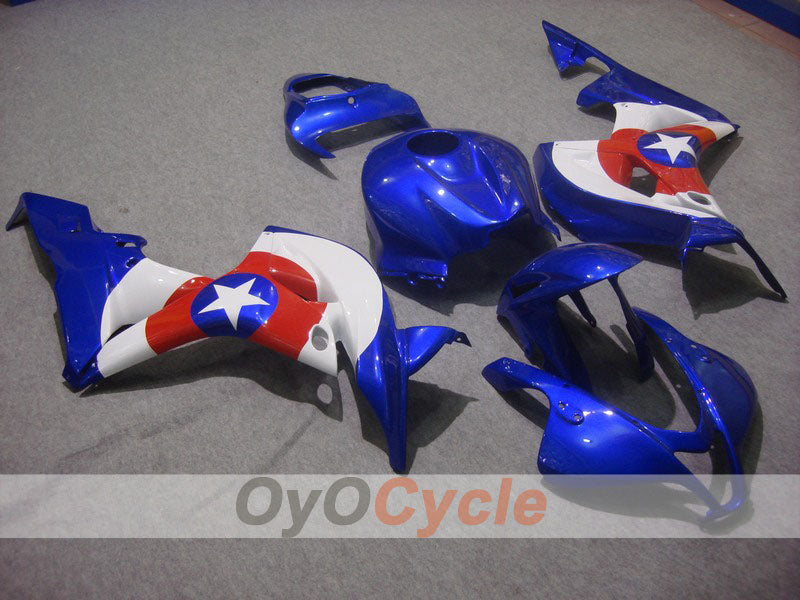 Kit de carenado por inyección para CBR600RR 07-08 - Azul, Blanco - Estilo de fábrica #OYO87900401