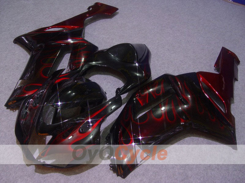 Kit de carenado por inyección para NINJA ZX-6R 07-08 - Rojo, Negro - Llama #OYO87901938 Imagen principal del producto